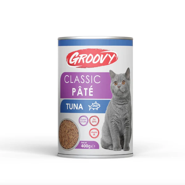 Groovy Cat Wet Food Classic Pate Tuna Can 400g